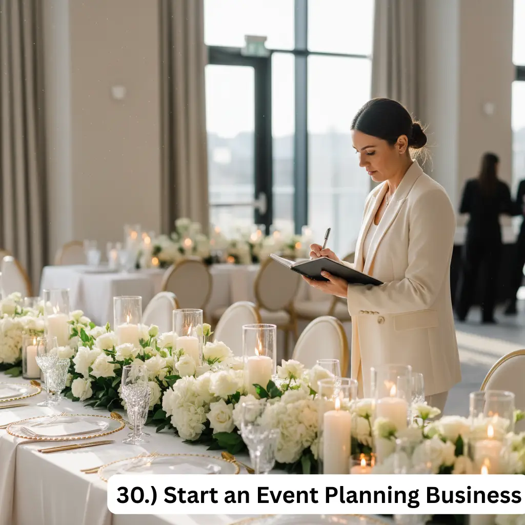 30.) Start an Event Planning Business