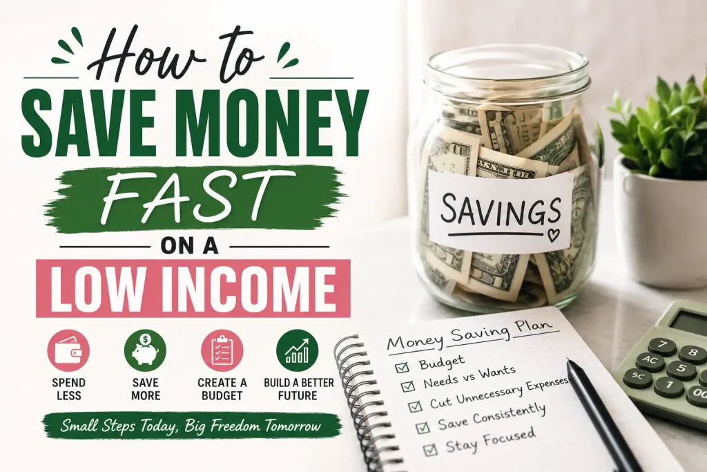 How to Save Money Fast on a Low Income